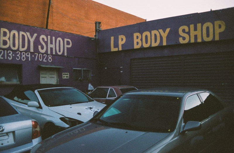 A body shop on Beverly Boulevard