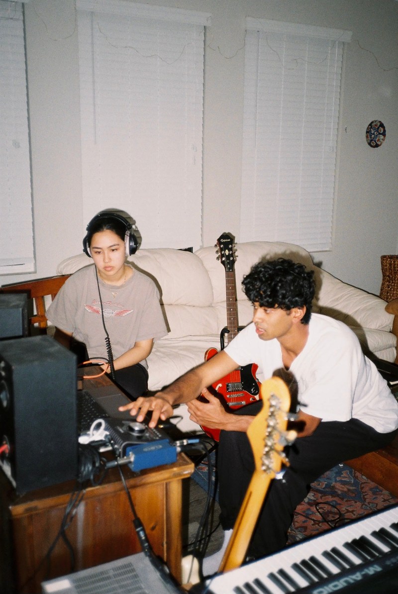 D'Souza and Park creating music together.