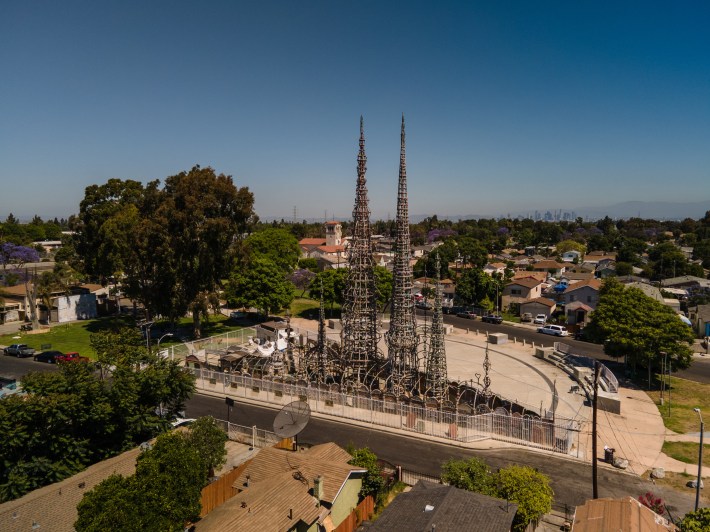 Elisabetta Covizzi at the Watts Towers in Watts for L.A. Taco (Brian Feinzimer)