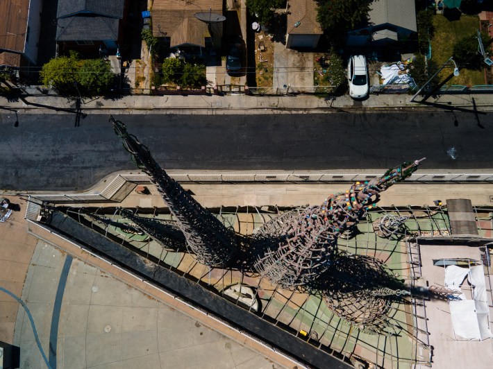 Elisabetta Covizzi at the Watts Towers in Watts for L.A. TACO (Brian Feinzimer)