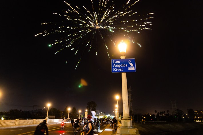 Scenes from Chief Lunes bike and firework ride.