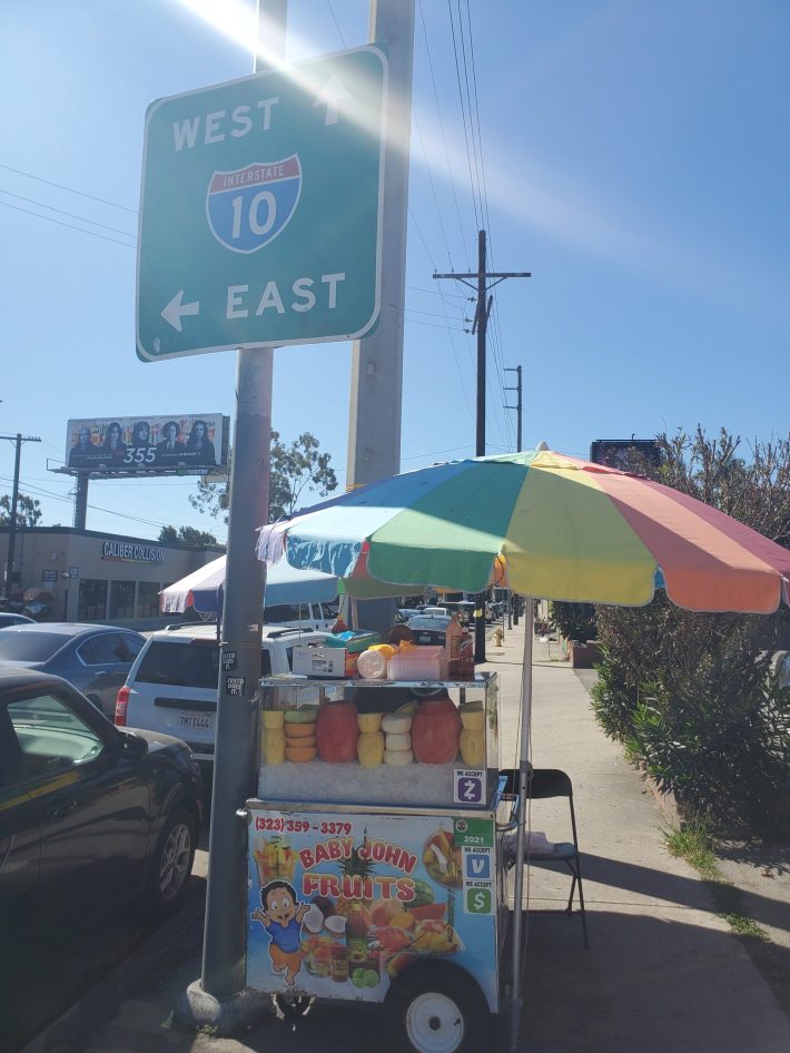 Fruit vendor on Robertson Boulevard.