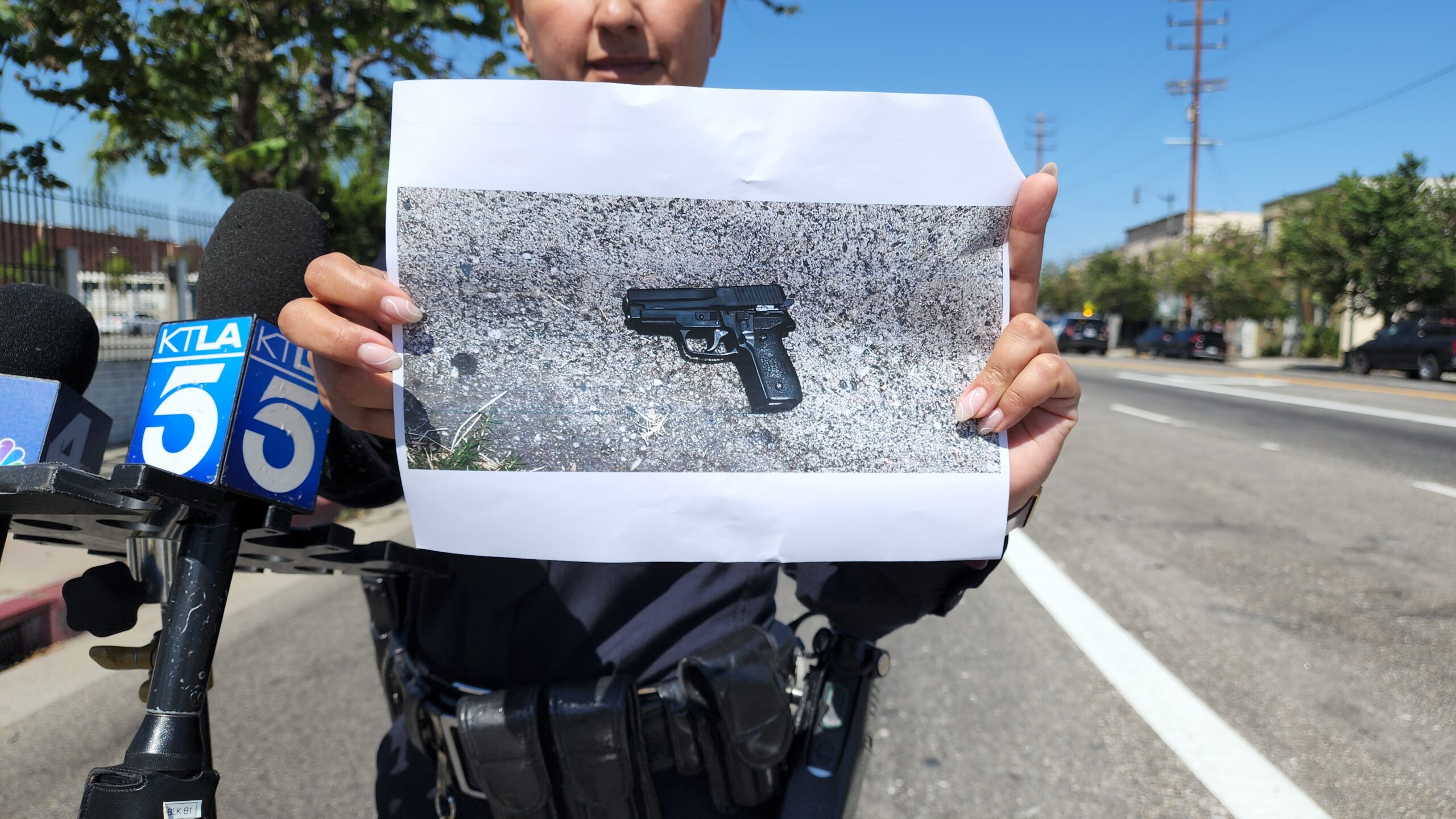 Lt. Ruiz presents a photo of the alleged "handgun."