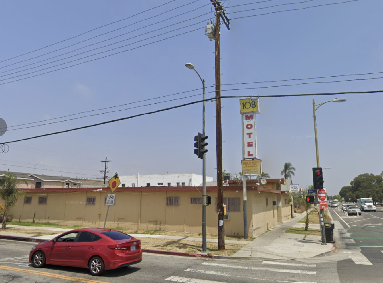 A Google maps screenshot of the 108 Motel in South L.A.