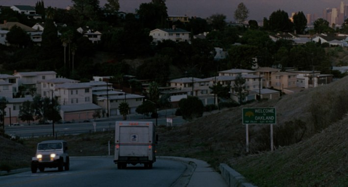The mail truck rolls into OaklandScreenshot via Columbia Pictures