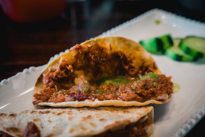 Marlin tacos at Coni'Seafood, Inglewood, CA.