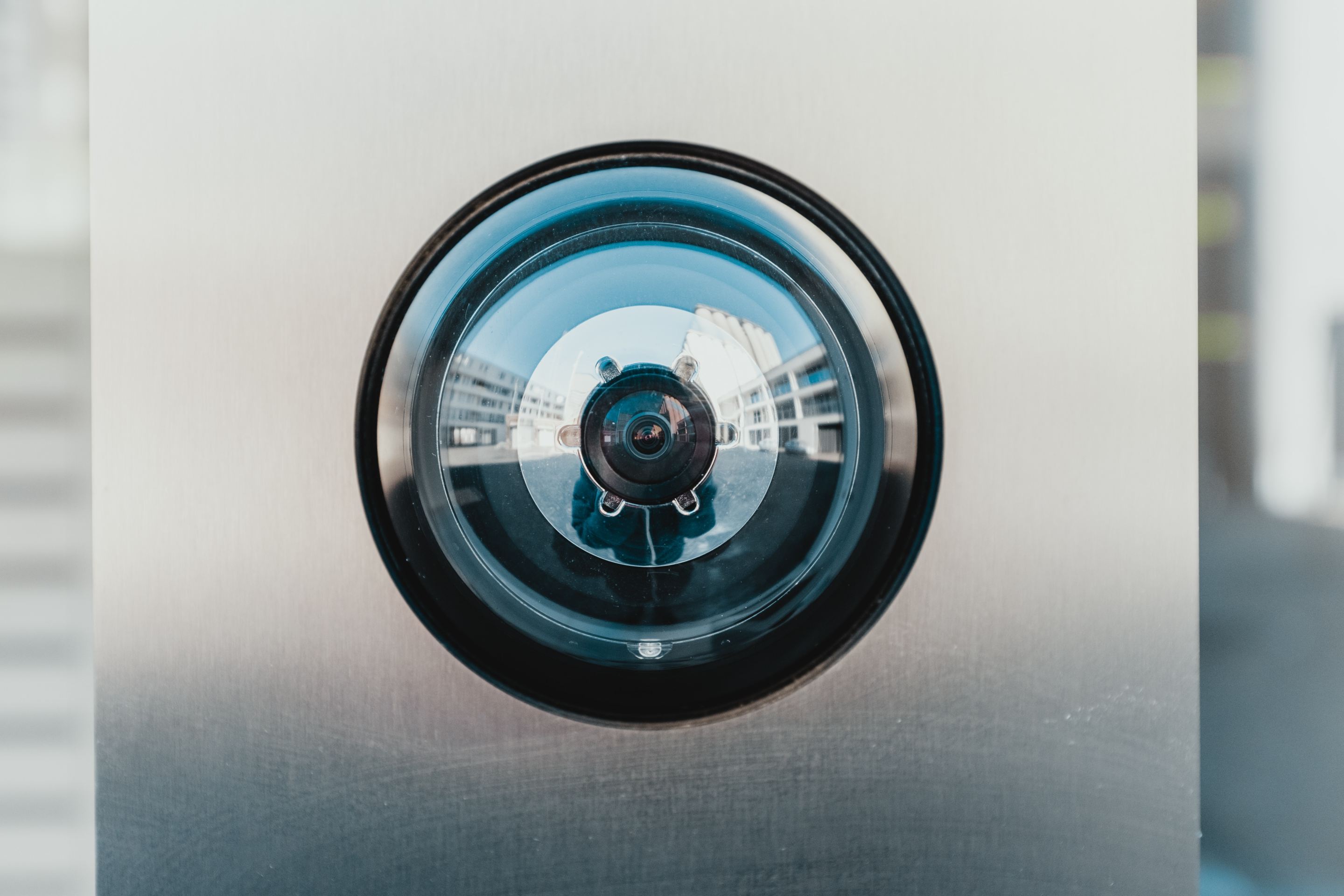 the eye of a surveillance camera