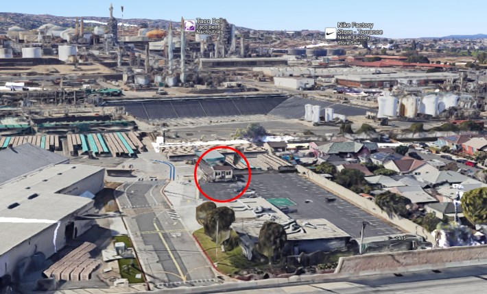 Google map angle of the house location. Screenshot via Google.
