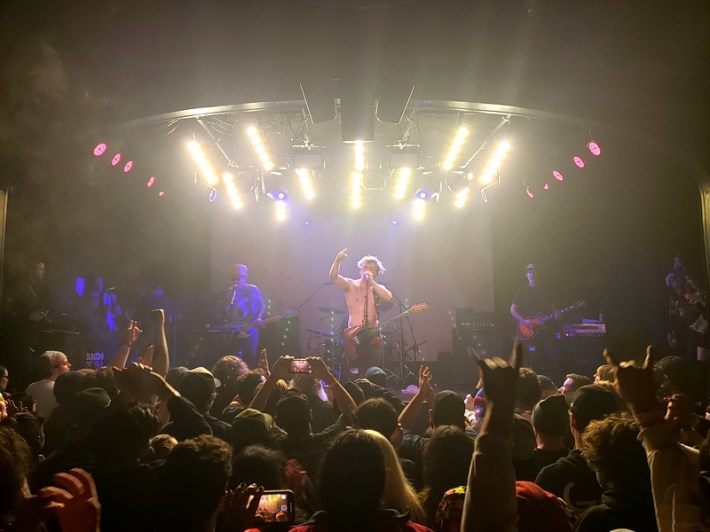 Jakob Nowell with Sublime at a benefit concert for HR of Bad Brains in Los Angeles, promising the newly reformed band would be back