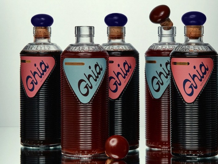 Bottles of Ghia's non-alcoholic aperitif