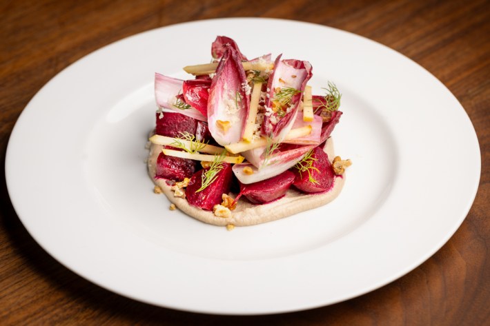An endive-covered beet salad from Gigi's in West Hollywood