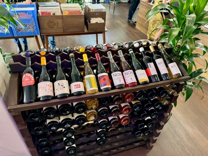 The non-alcoholic wine selection at De La Playa.