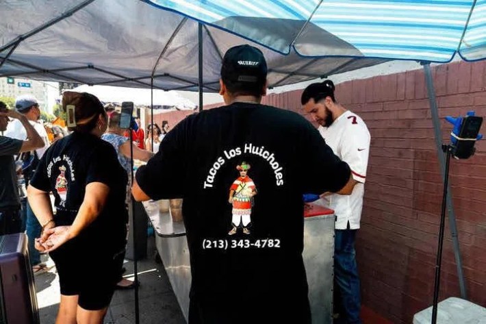 Jimmy and his wife, Vanessa, at their Skid Row pop up. Photo courtesy of @altered_state_media23/Instagram.