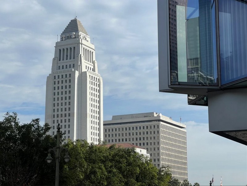 A view of L.A.'s City Hall