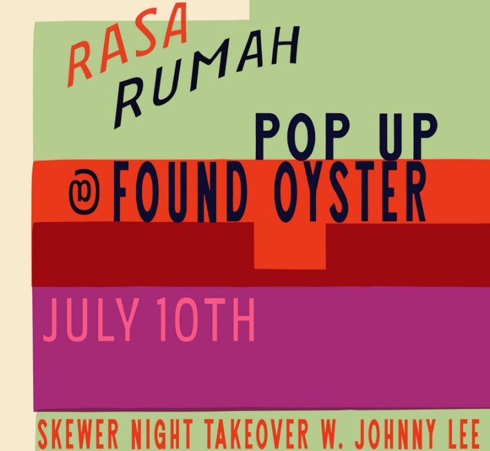 A colorful flyer for Rasa Rumah's first pop-up