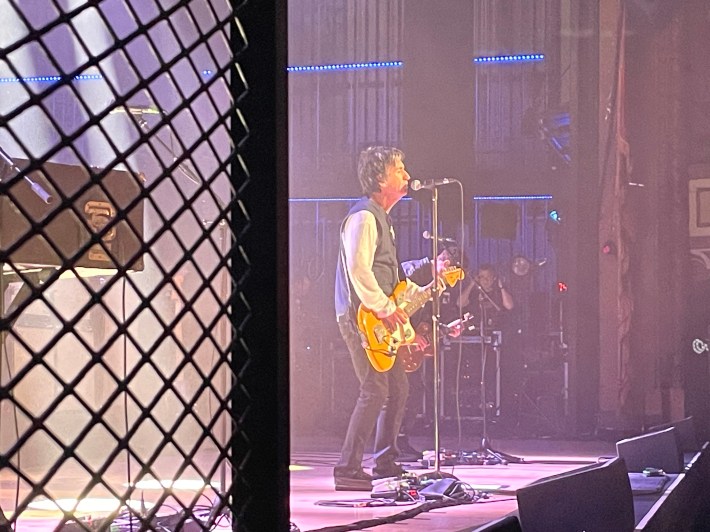 Johnny Marr performing at The Orpheum. Photo by Melissa Mora Hidalgo for L.A. TACO.