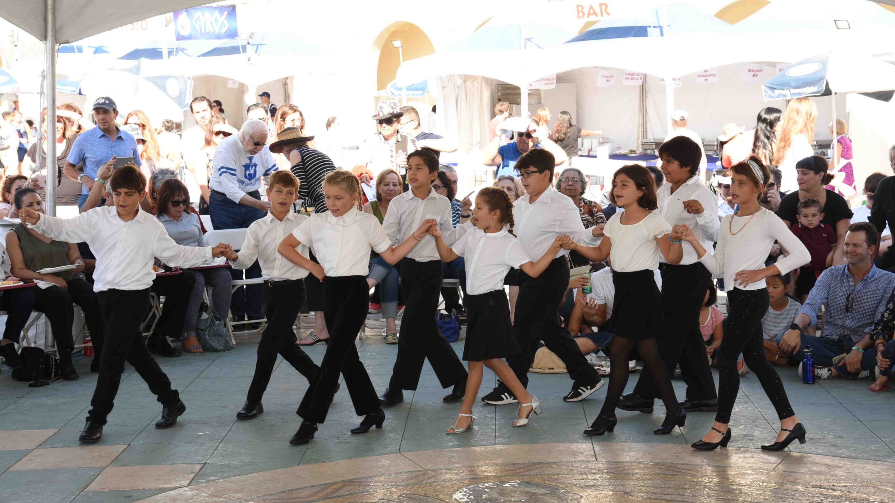 Kids doing traditional Greek dancing at the L.A. Greek Fest, photo via The L.A. Greek Fest