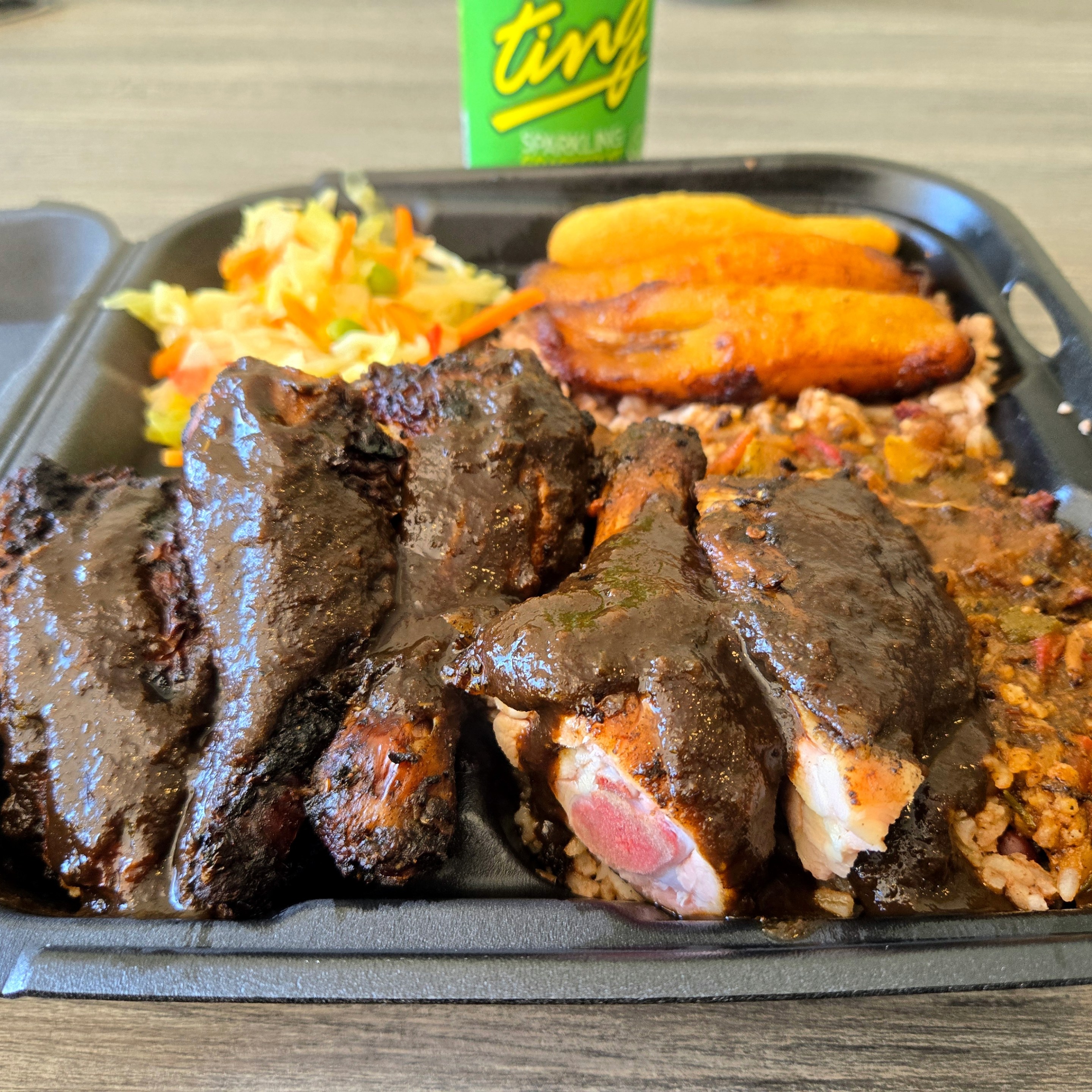 Jerk chicken at The Jerk Stop in West L.A.'s Sawtelle neighborhood.