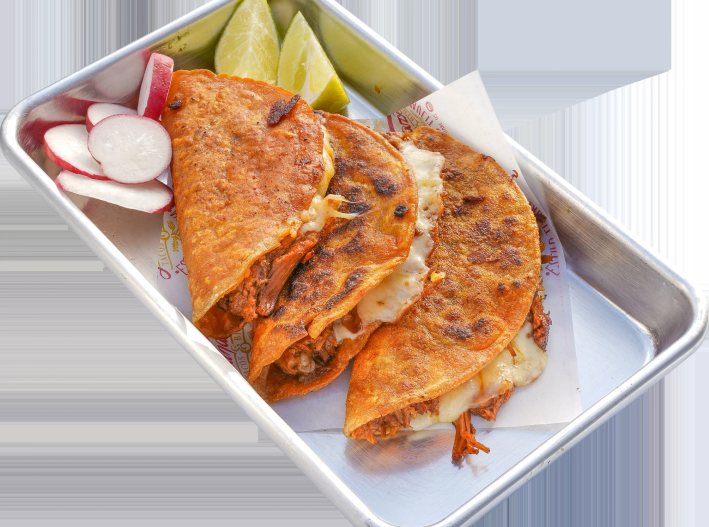 Quesabirria tacos at El Tijuanense.