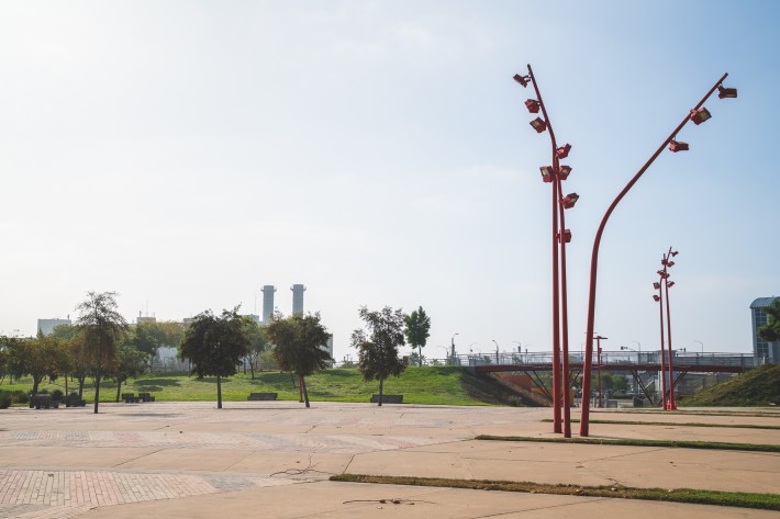 Wilmington Waterfront Park at the site of Tyler Durden’s house. Photo by Jared Cowan for L.A. TACO.