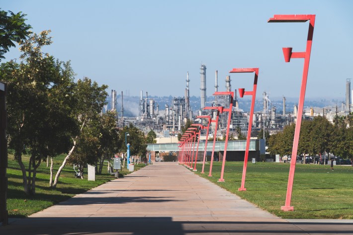 Wilmington Waterfront Park looking west. Photo by Jared Cowan for L.A. TACO.