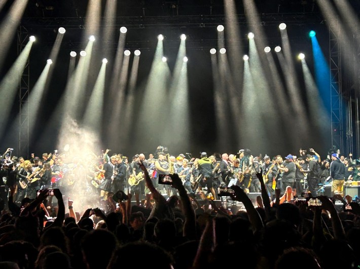 NOFX and friends performing the band's last song together in San Pedro, October 6, 2024.