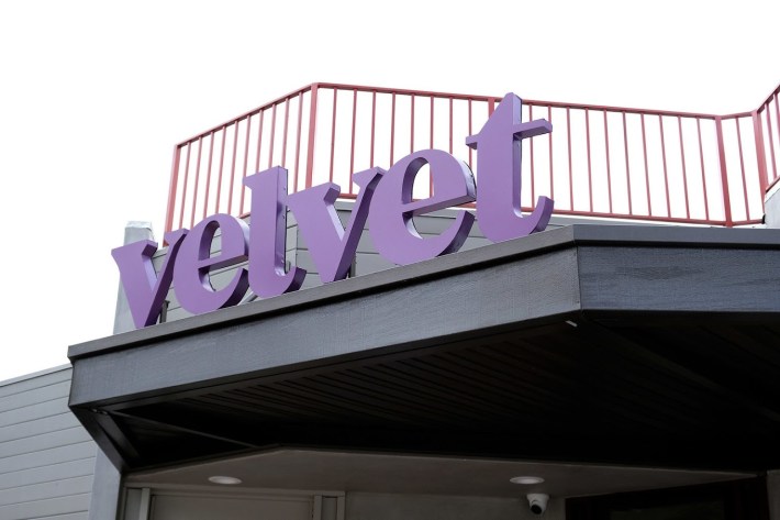 the outside sign of Velvet.