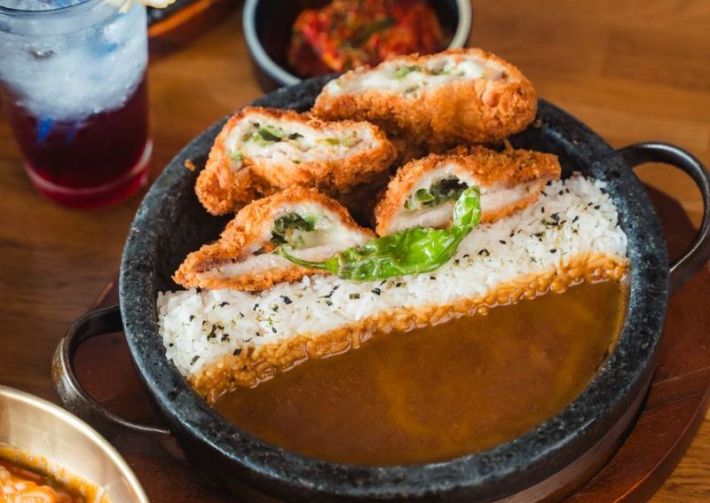 Jalapeno cheese curry katsu at Jin Cook in Santa Monica.