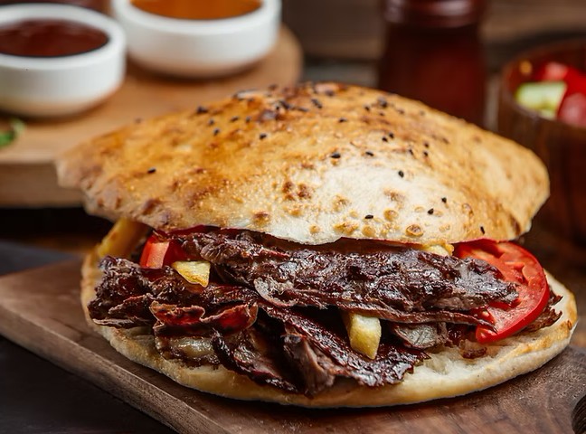 A doner sandwich at Doner Corner