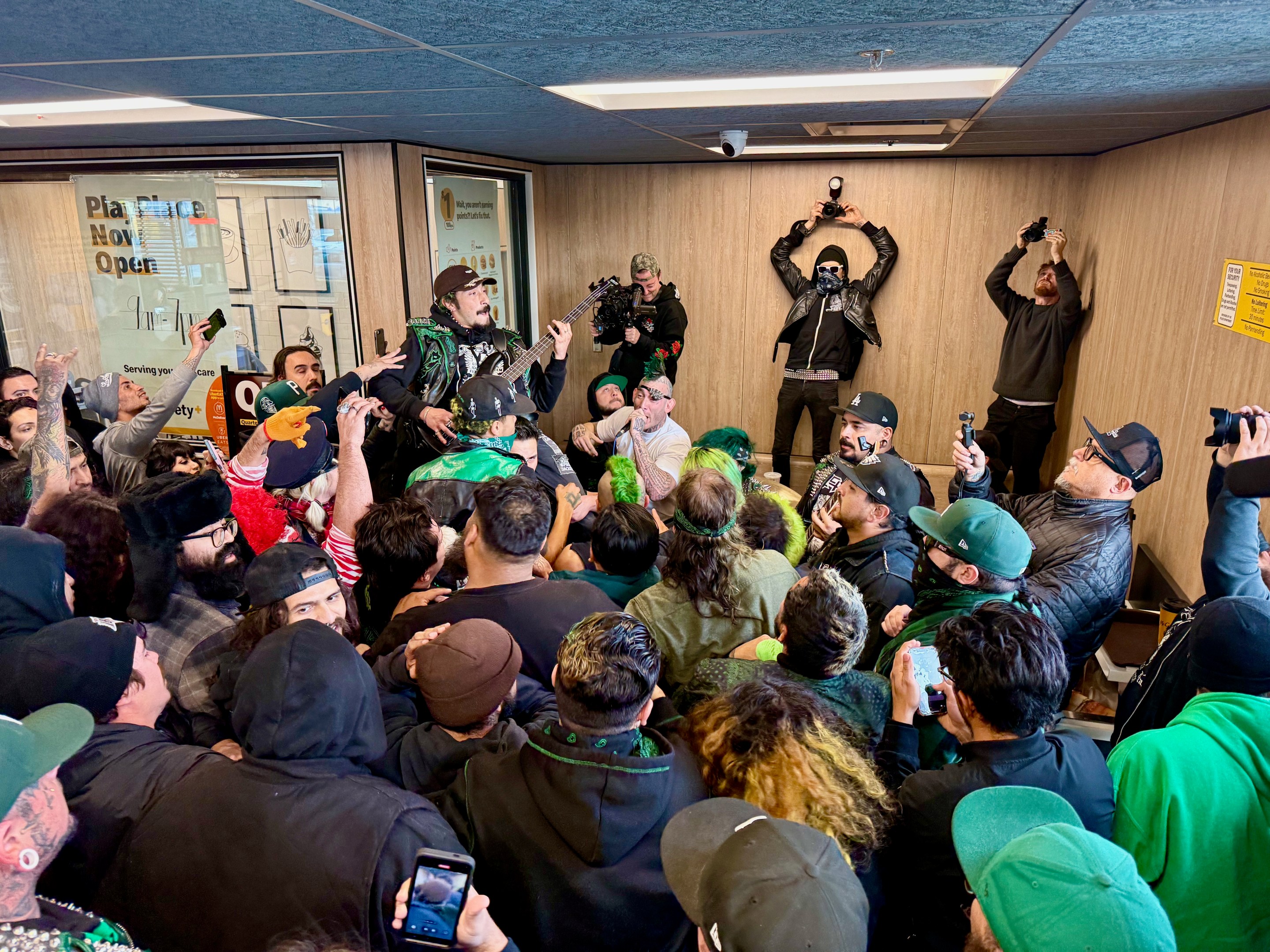 Knuckleheadz playing at a McDonald's in South-Central.