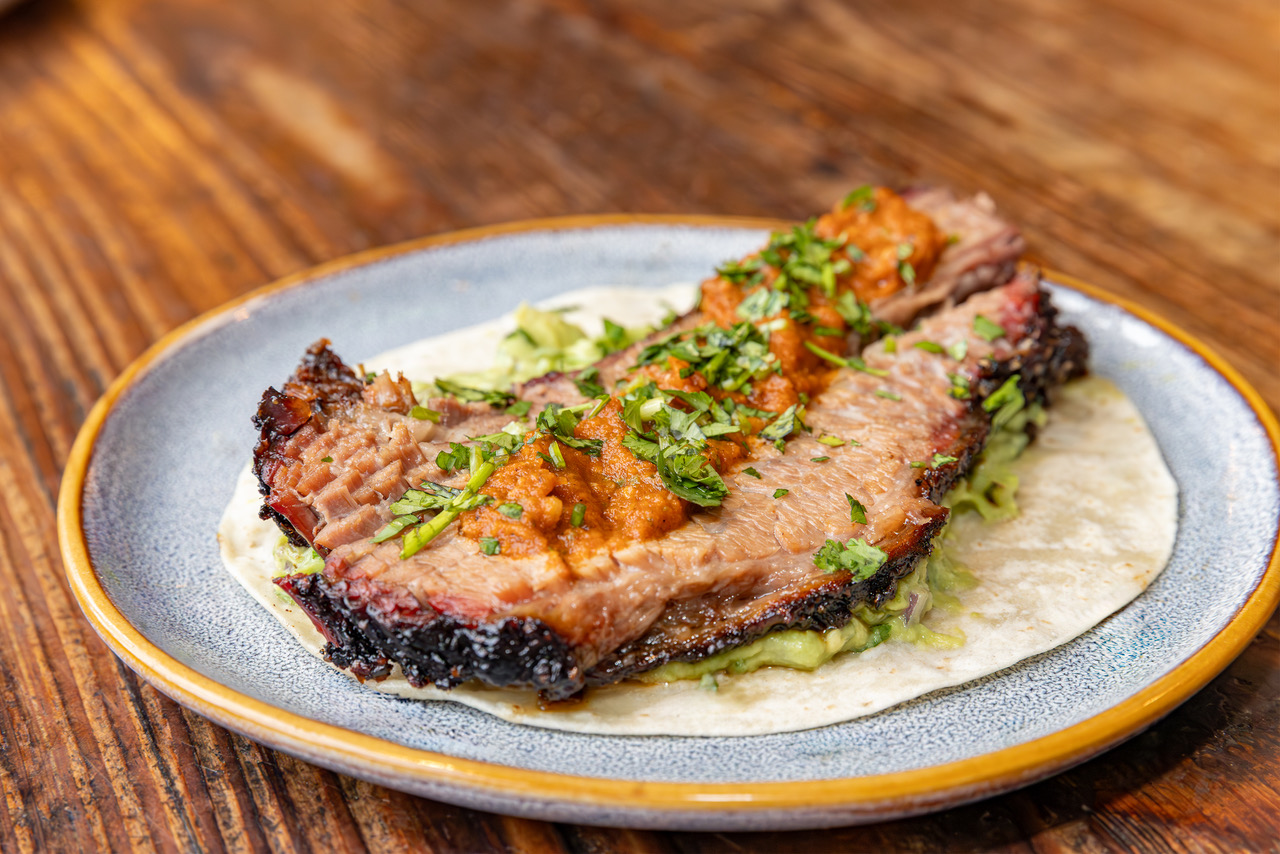The Super Brisket taco at Maple Block Meat Co. Photo via Maple Block BBQ.