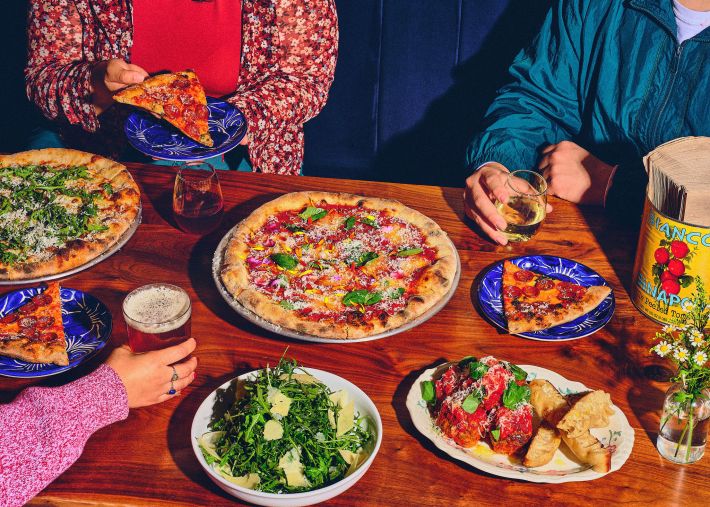 A spread at Wildflour in Eagle Rock.