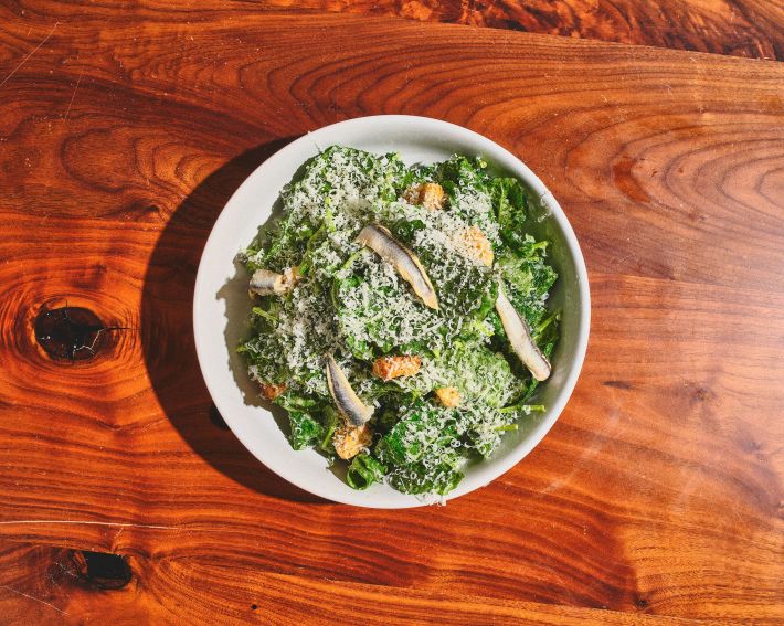 Seasonal caesar salad from Wallflour.
