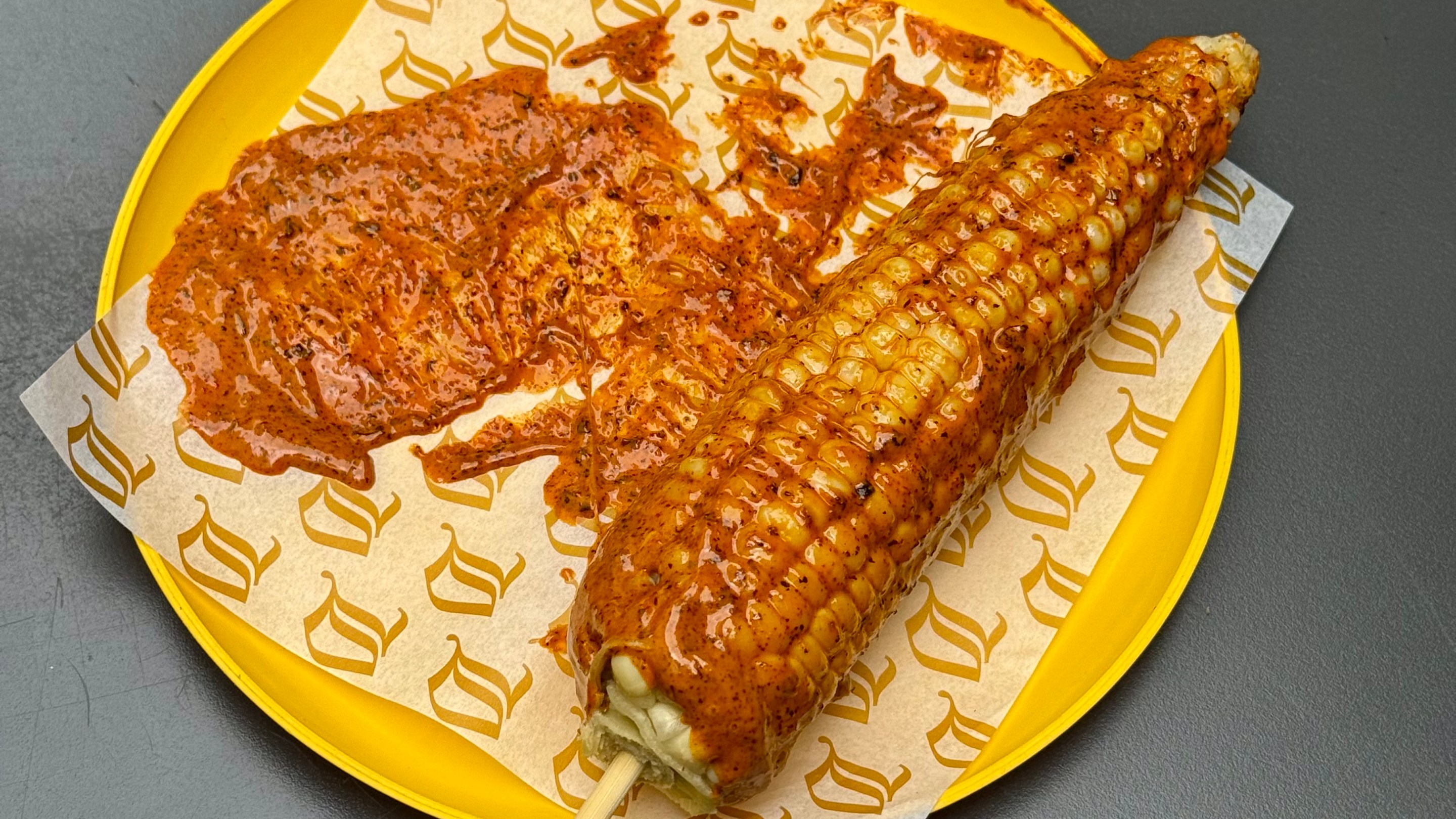 Elote with chicatana mayonnaise.