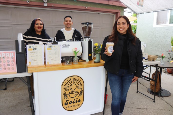 Vanessa Solis, the owner of Solis Coffee Co. and her siblings.