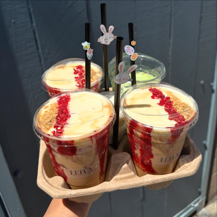 Raspberry cheesecake latte.
