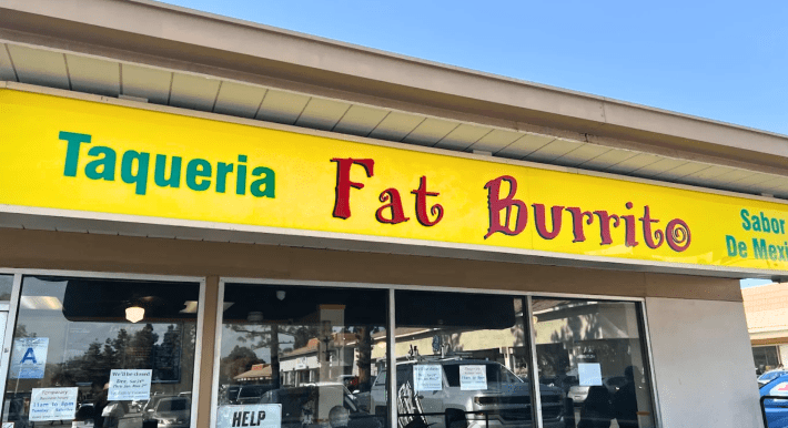 the outside of taqueria fat burrito.
