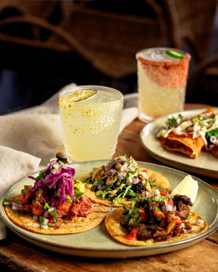 3 Tacos and 2 margaritas at Gracias Madre.
