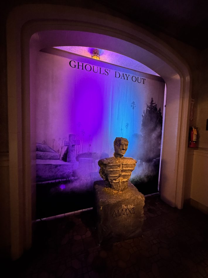 Replica from the cover art of MCR’s 2014 greatest hits album ‘May Death Never Stop You’ (Photo by Marina Watanabe for L.A. TACO)