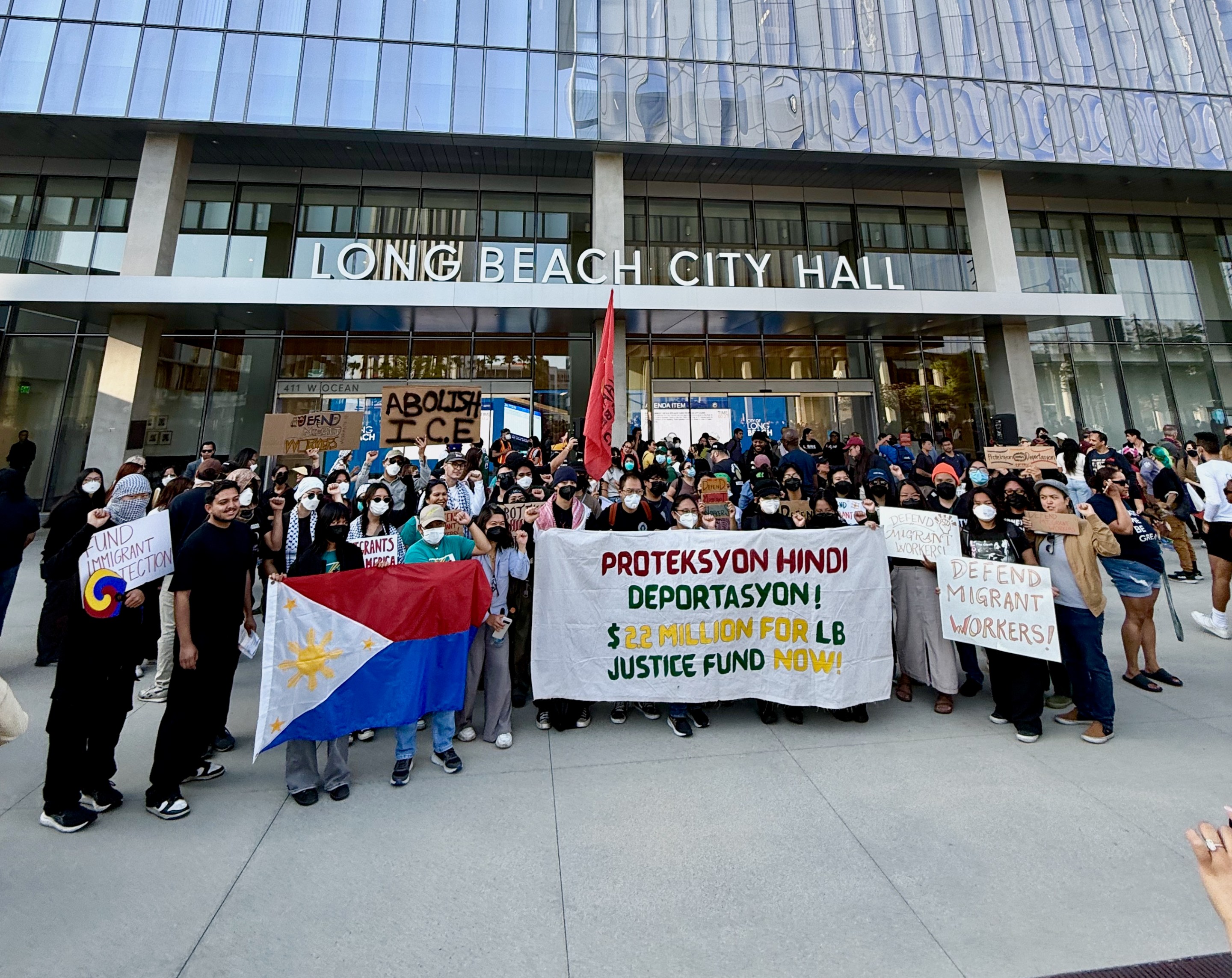Many immigrant organizations came together for protest in Long Beach on June 10th.