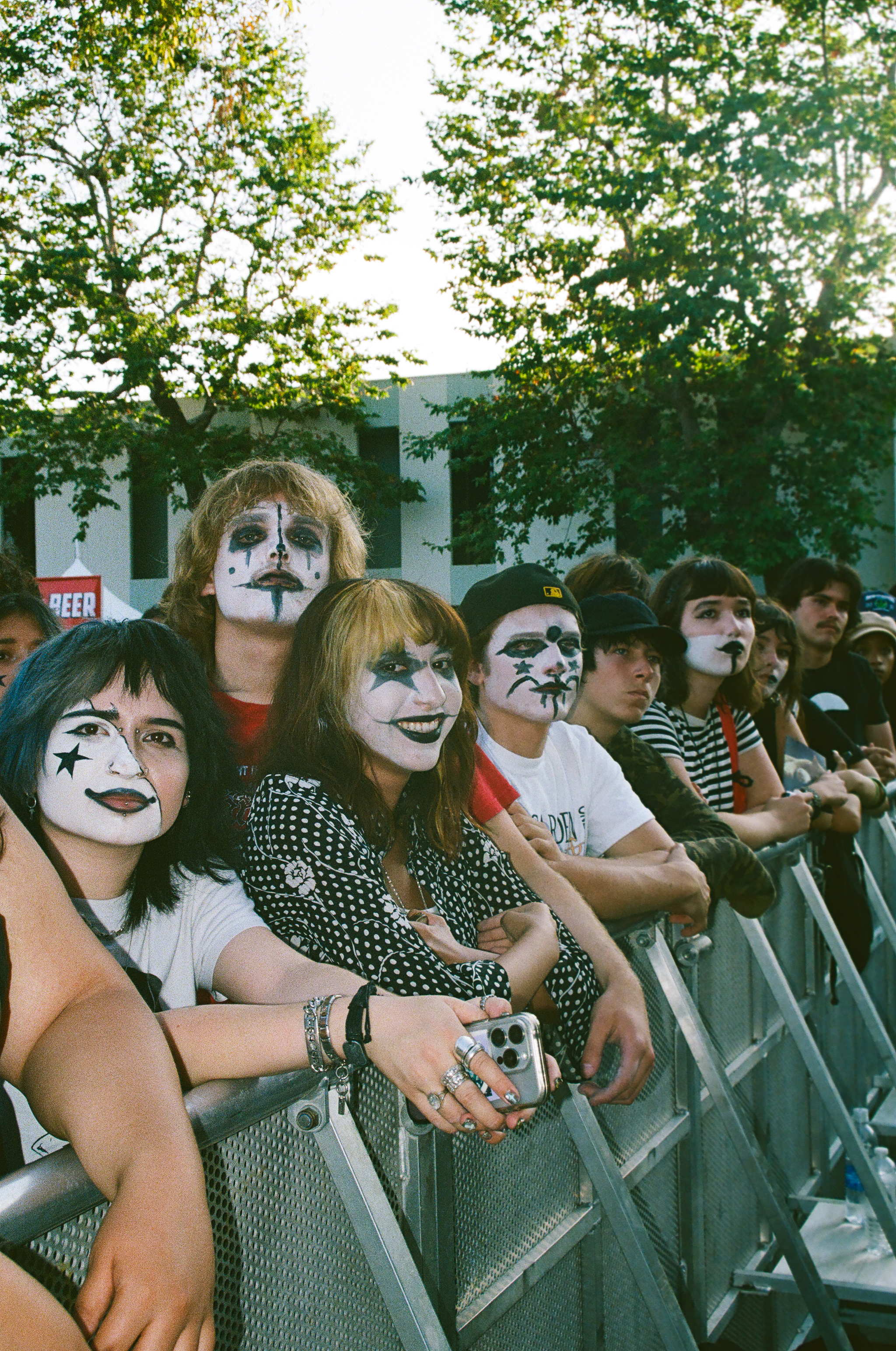 The Garden's fans camped in front of the barricade since the show started at 4 PM.