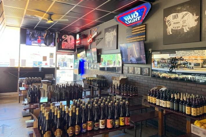Inside Uncle Henry's Deli.