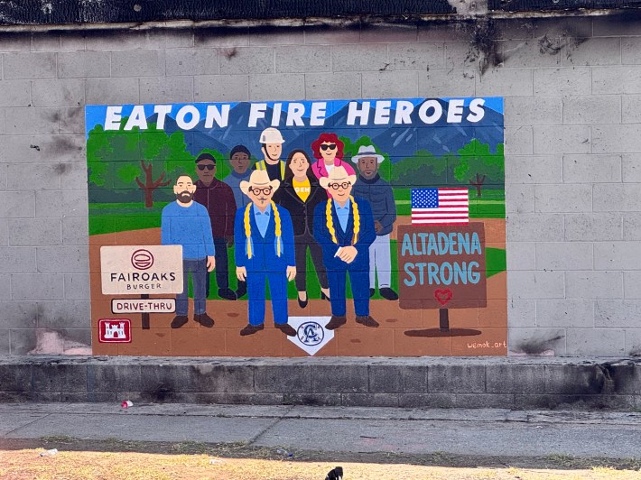 Altadena Strong mural on a wall in Altadena.