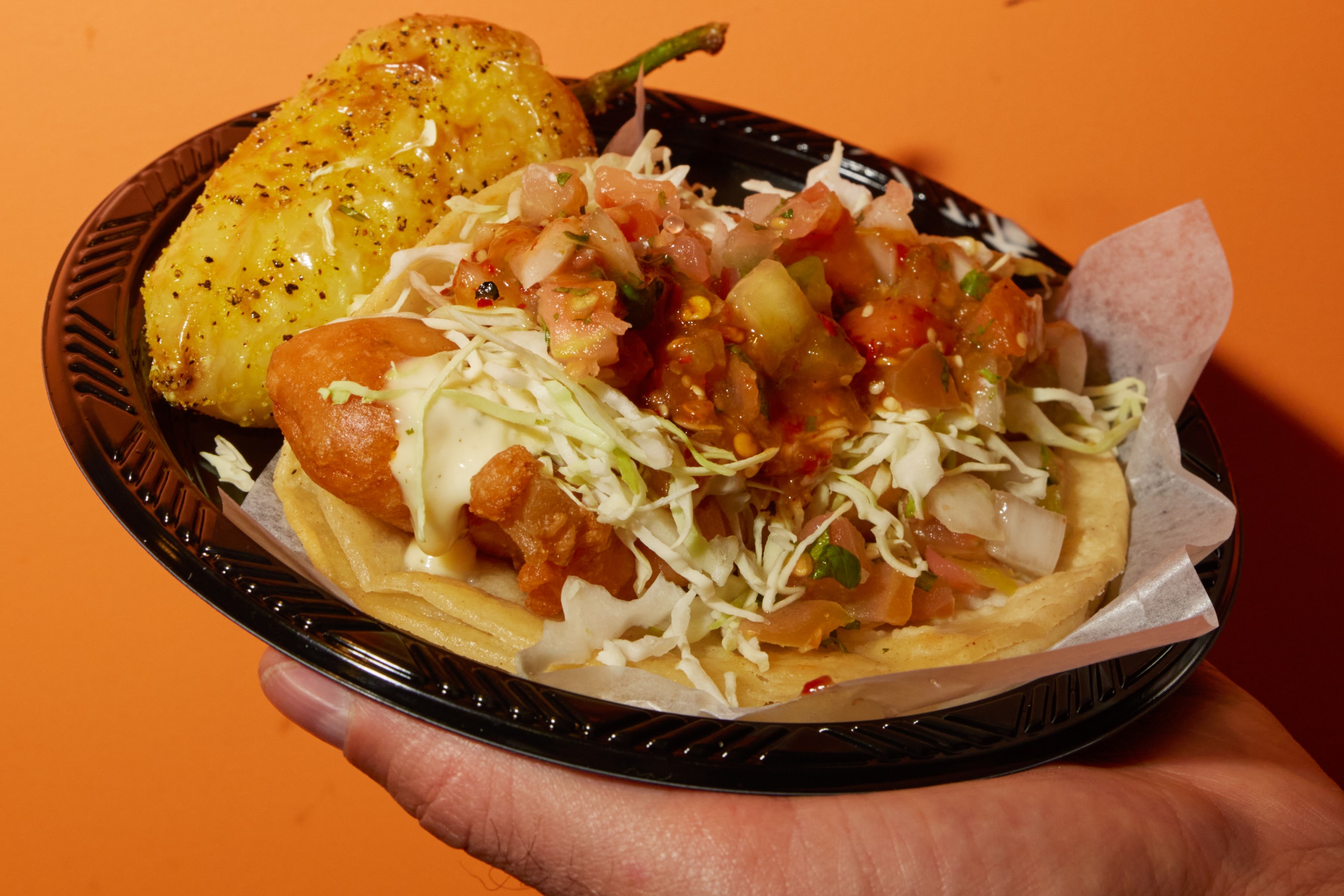 Fish tacos at Taco Nazo, which has locations across Los Angeles