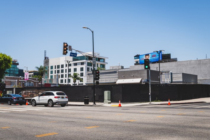 The site of the Texaco gas station. Photo by Jared Cowan for L.A. TACO.