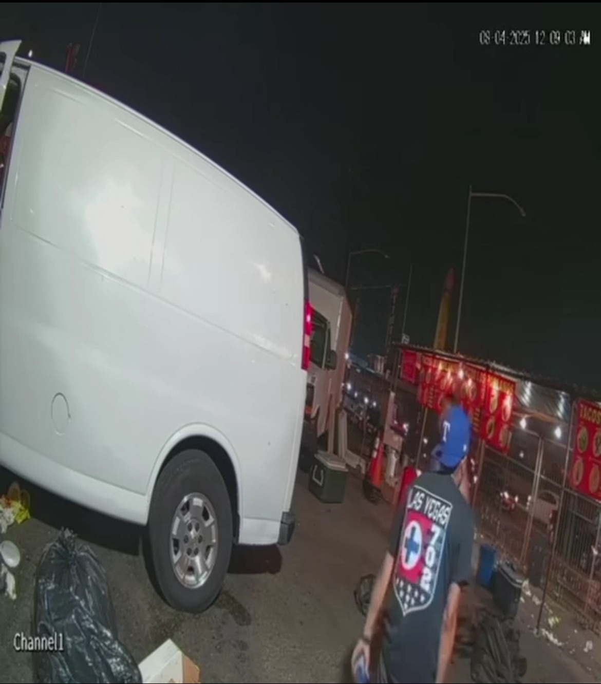 Photo of a Cruz Azul fan from surveillance footage from Los Poblanos Food Truck.