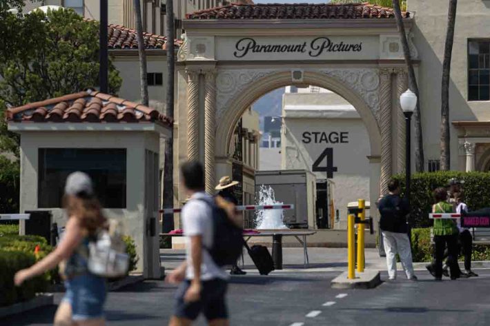 A view of Paramount Pictures gate