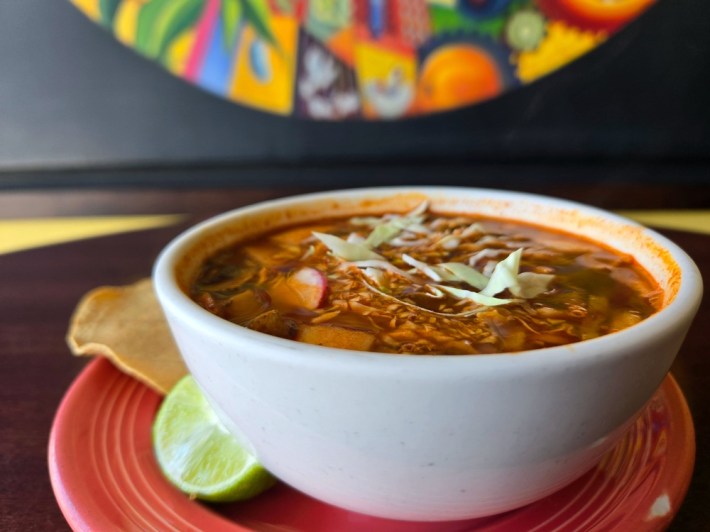 Vegan pozole at Un Solo Sol in Boyle Heights. Photo by Hadley Tomicki for L.A. TACO.