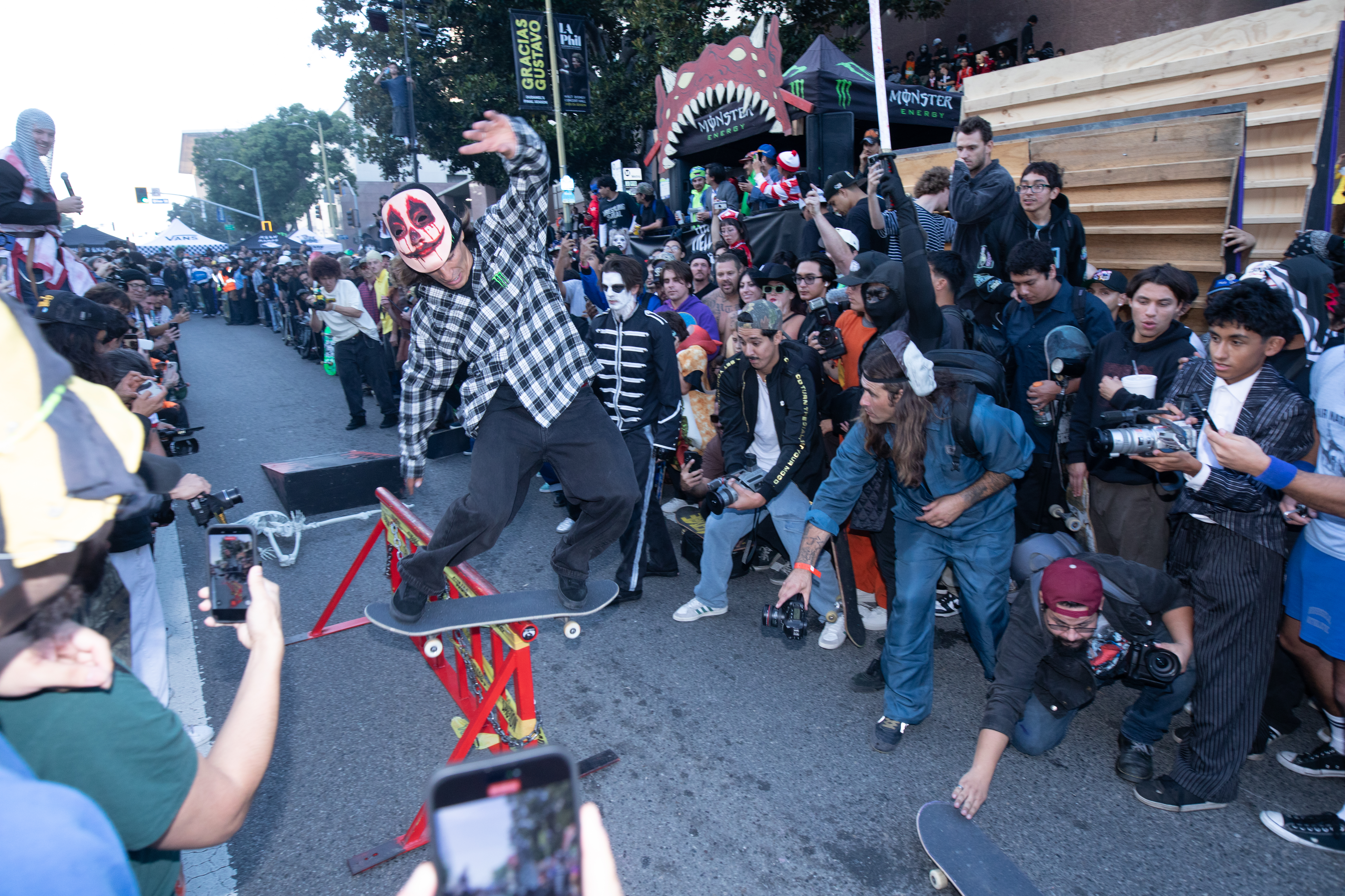 This Gnarly DTLA Skater Event Ended with a Trashed Waymo and LAPD