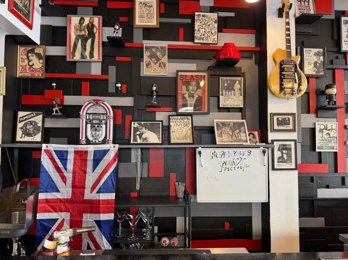Punk memorabilia inside FUNHOUSE.